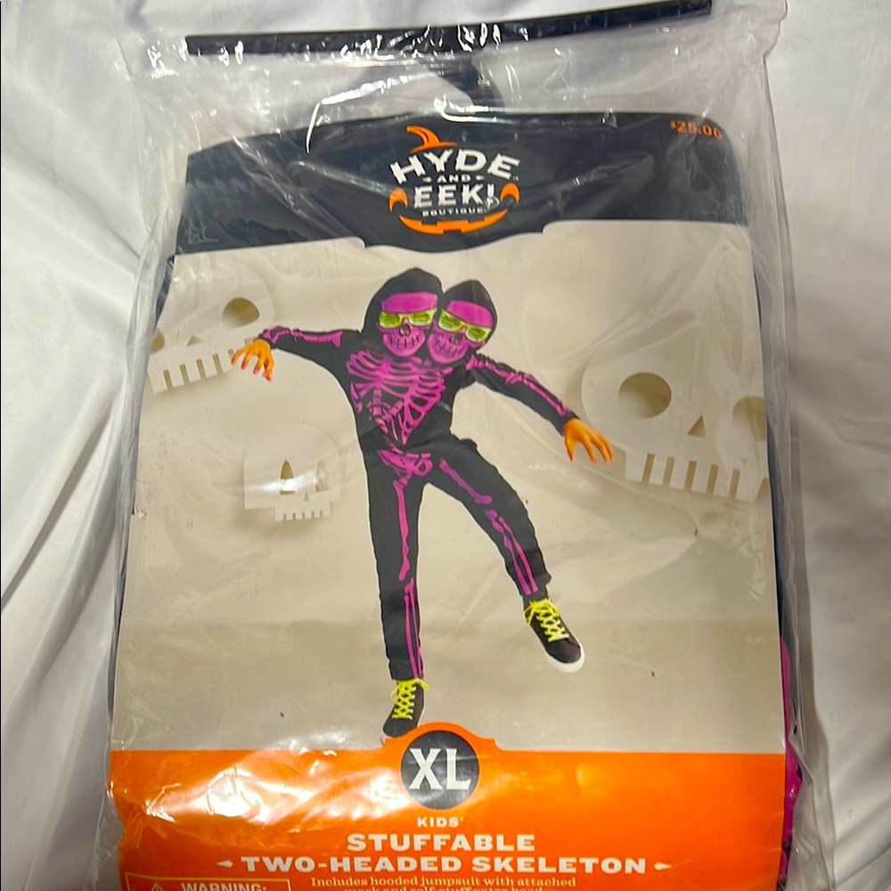 Hyde & Eek stuffable Two Headed Skeleton costume  XL
